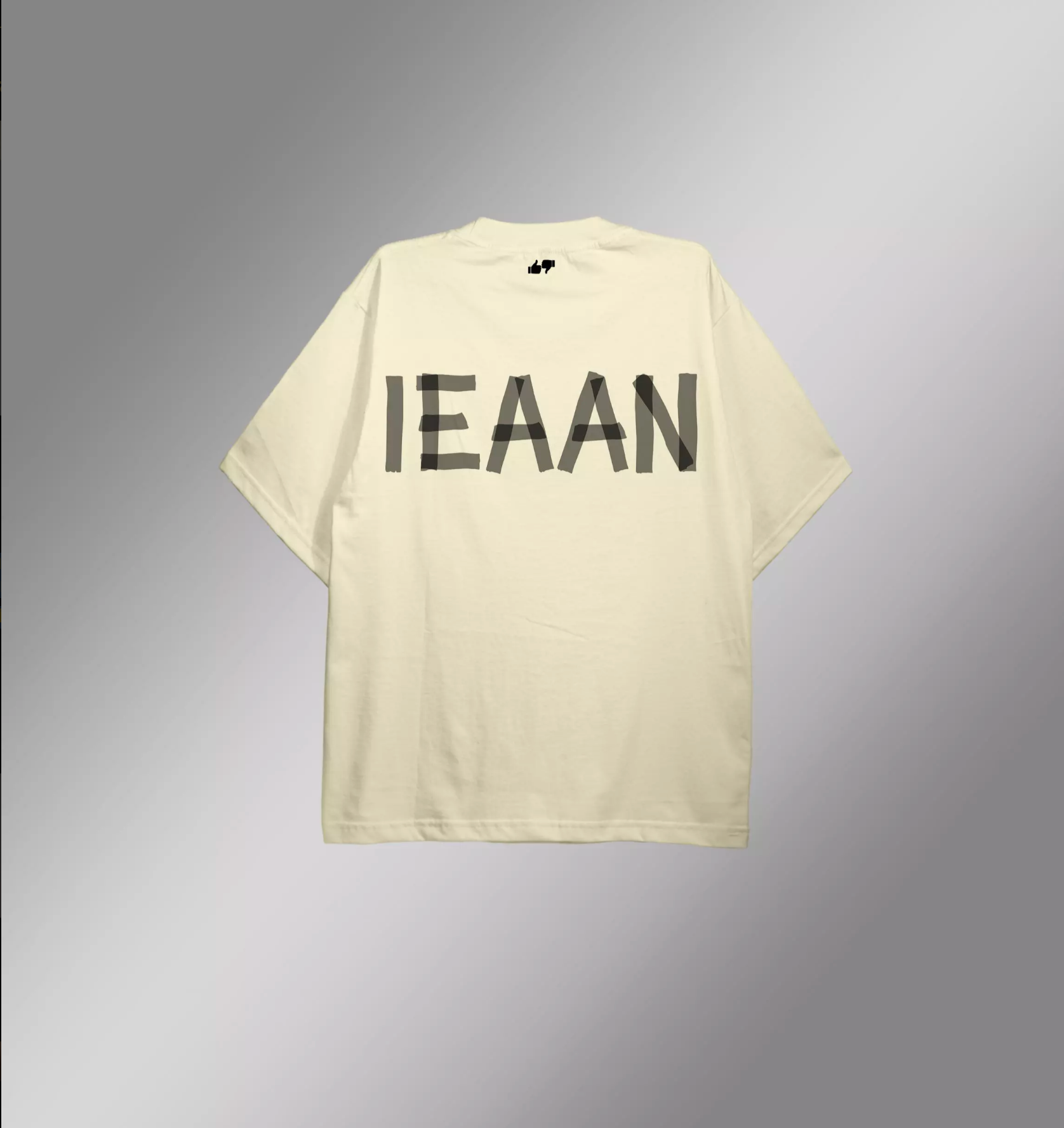 CAMISETA OVERSIZED OFF WHITE "IEAAN"