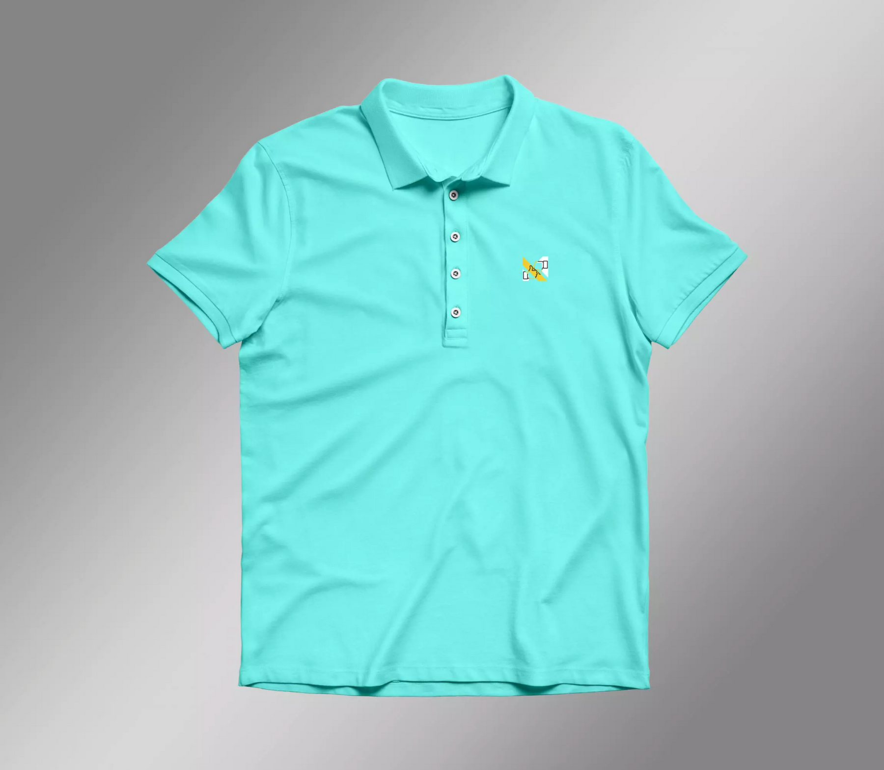 CAMISA POLO PREMIUM AZUL TURQUESA "NEM MELHOR NEM PIOR"