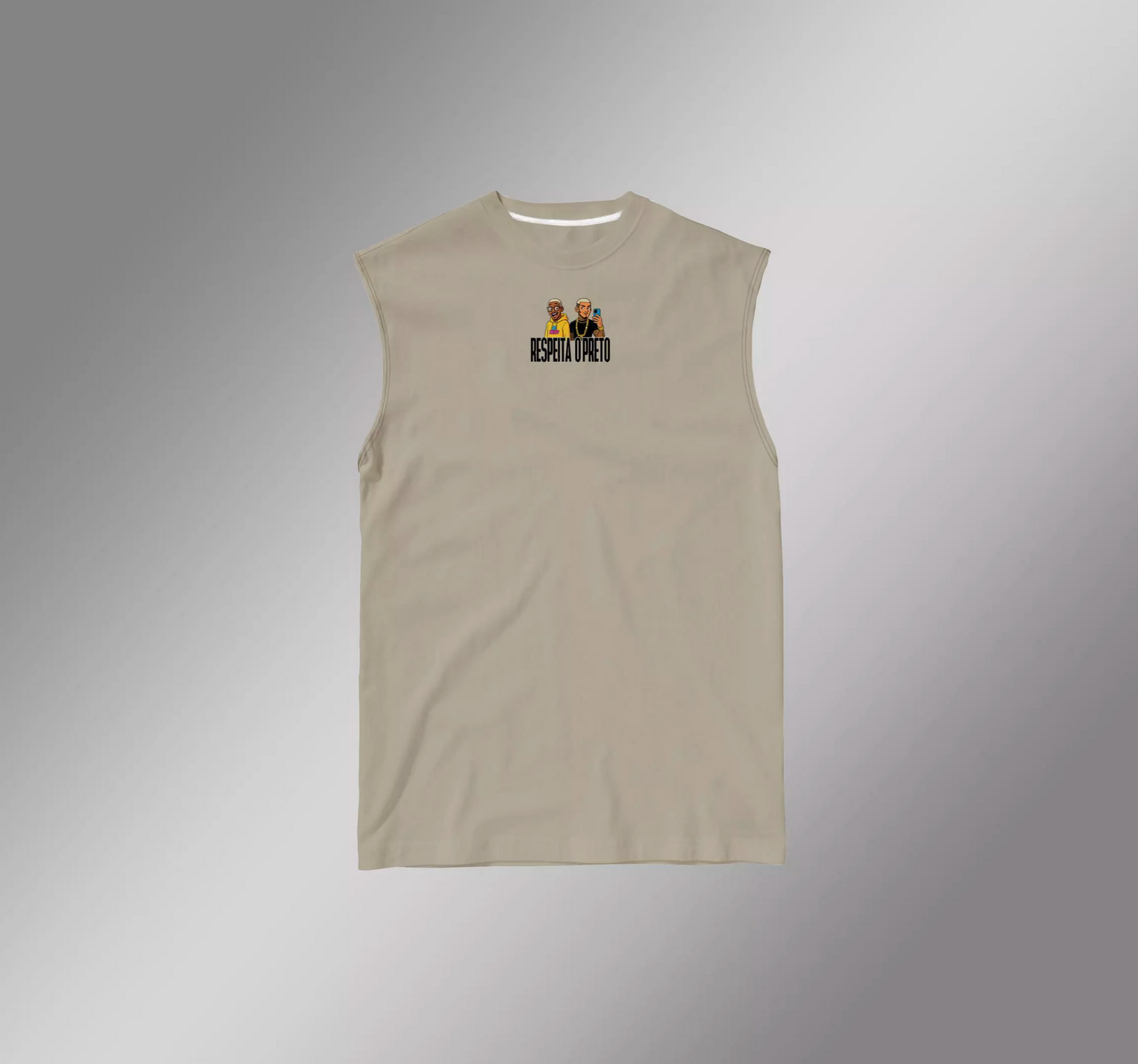 CAMISETA REGATA MACHÃO AVELÃ "RESPEITA O PRETO"