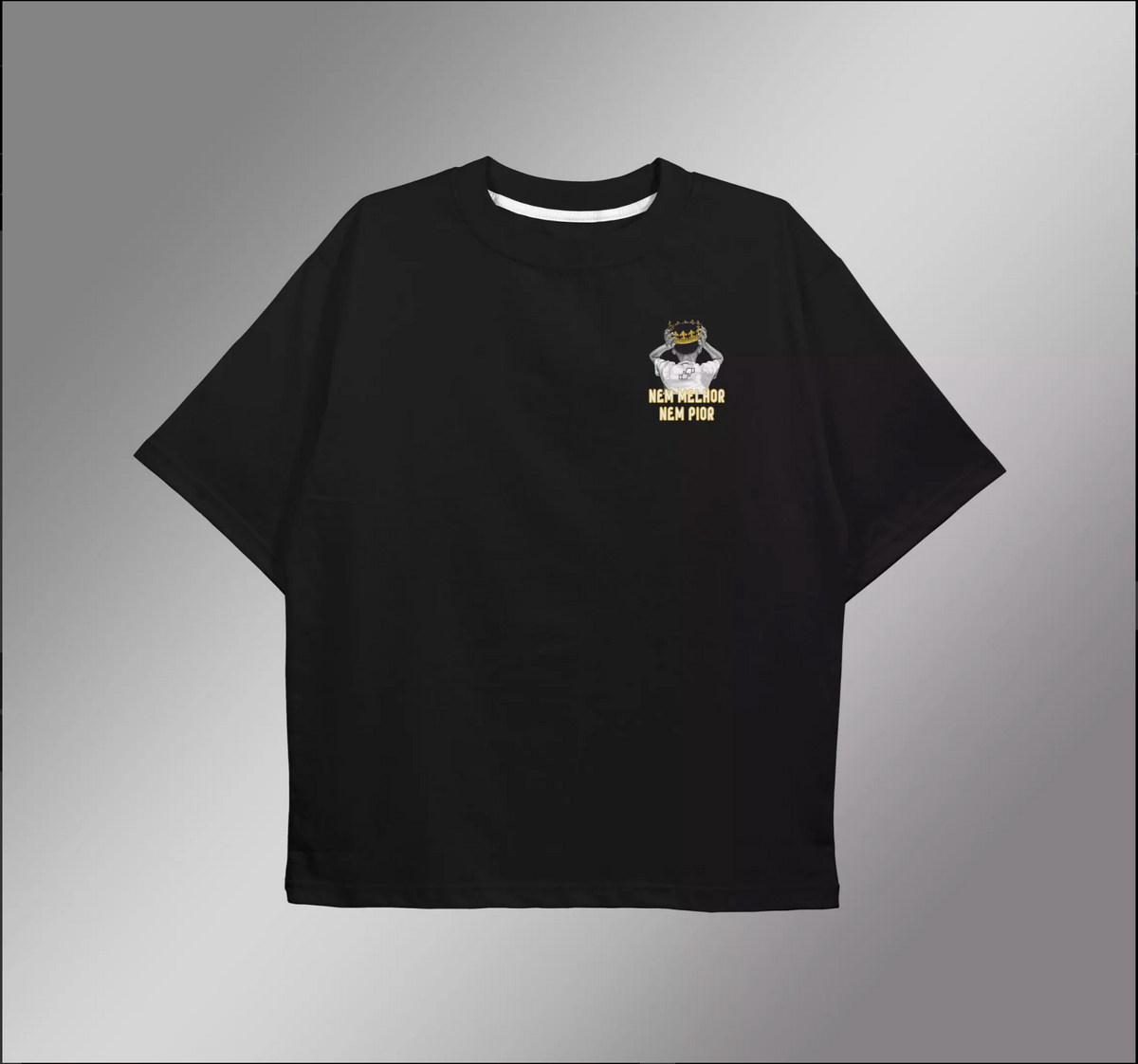 CAMISETA OVERSIZED PRETA "TROPA DO INFINITO"