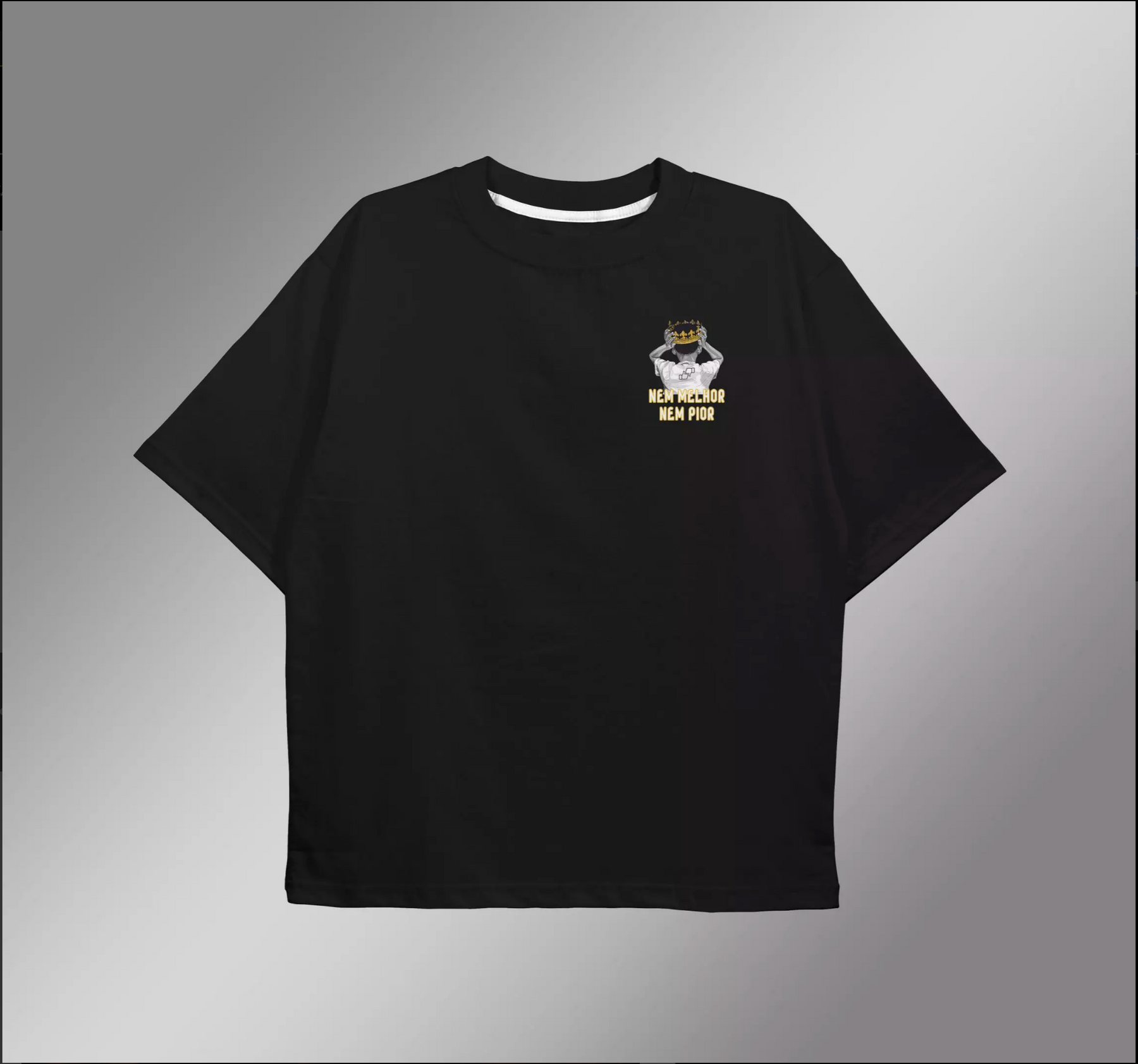 CAMISETA OVERSIZED PRETA "TROPA DO INFINITO"