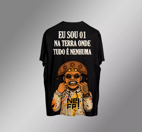 CAMISA SLIM PRETA "EU SOU O 01"