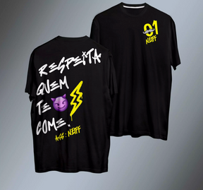 CAMISA SLIM PRETA "RESPEITA"