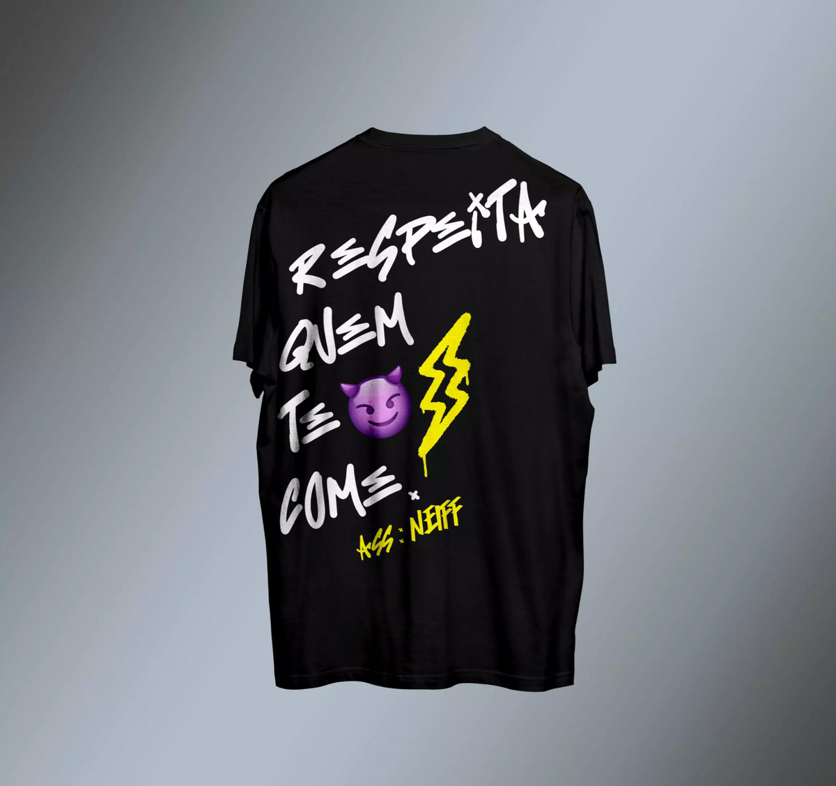 CAMISA SLIM PRETA "RESPEITA"