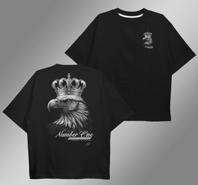 CAMISETA OVERSIZED PRETA "ÁGUIA NUMBER ONE"