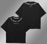 CAMISETA OVERSIZED PRETA "NEM MELHOR NEM PIOR"