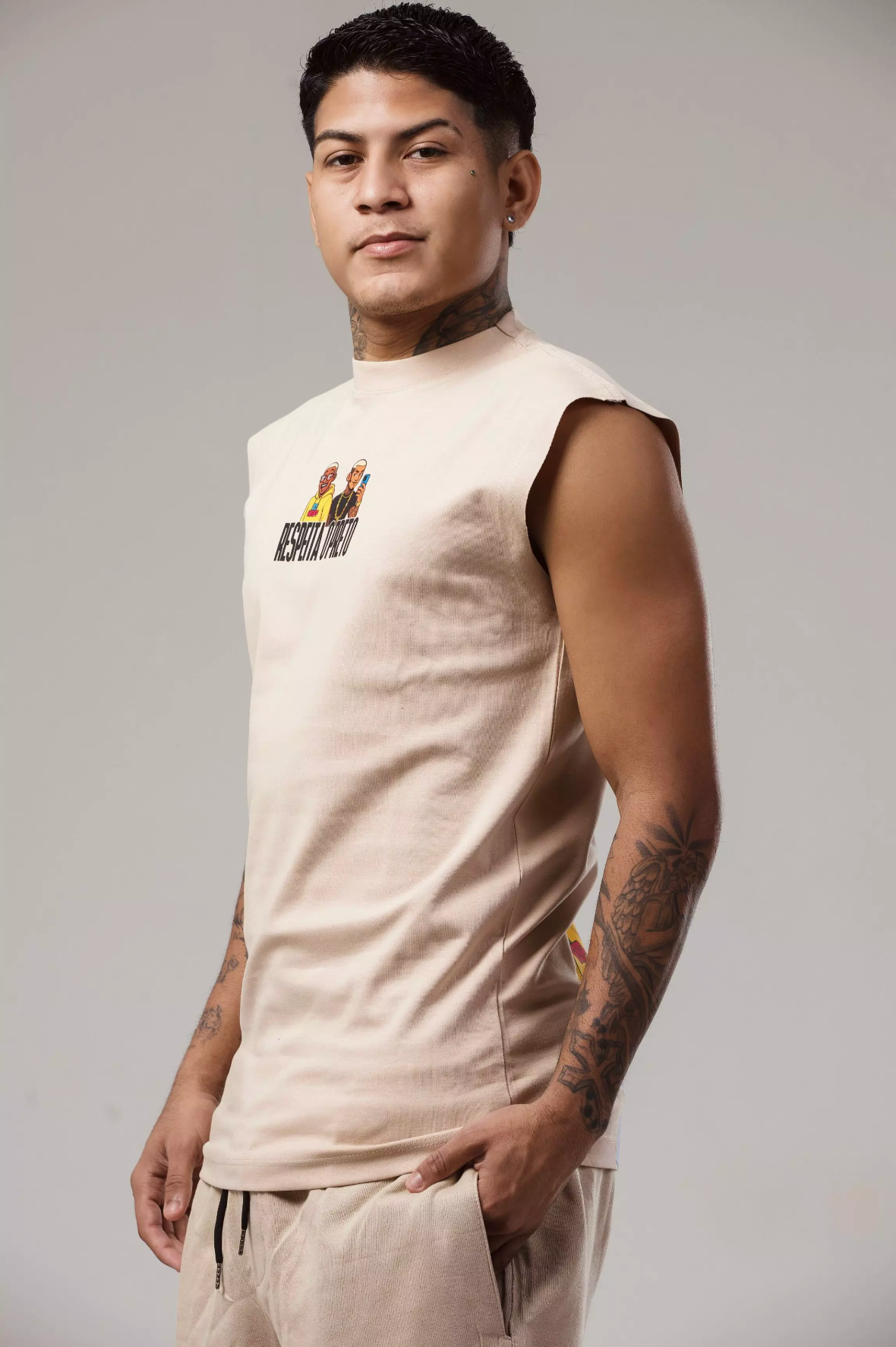 CAMISETA REGATA MACHÃO AVELÃ "RESPEITA O PRETO"